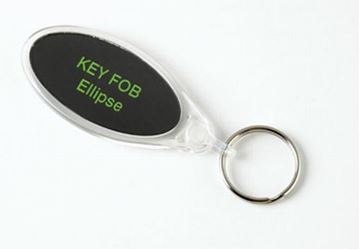 Picture of IE02 Ellipse Clear Acrylic Keyring